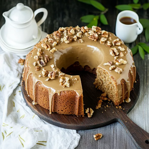 Coffee Cake with coffee sugar icing